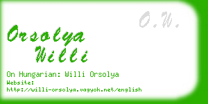 orsolya willi business card